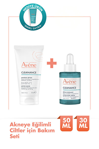 Avene Cleanance Kil Maskesi 50ml + AHA Serum 30ml Lekeler ve Kusurlara Karşı Set