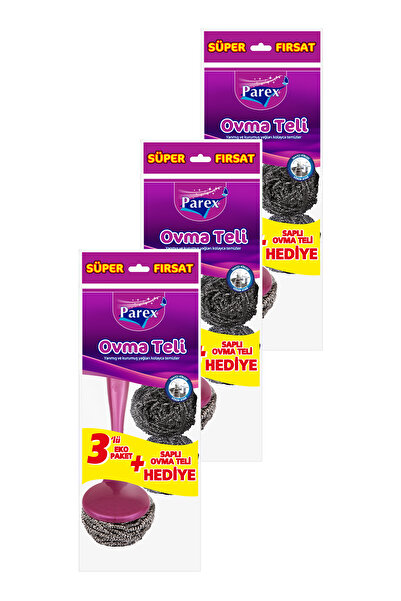 Parex 3-Piece Scrubbing Wire + Scrubbing Wire with Handle Opportunity Package...