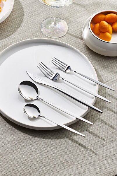 Karaca Porto 30 Parça 6 Kişilik Çatal Kaşık Bıçak Takımı Platin