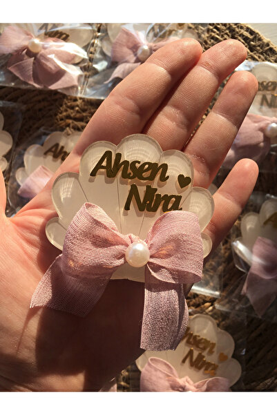 NaturessCo Fiyonklu Istiridye Model Hediyelik Bebek Magneti ( 10 Adet )