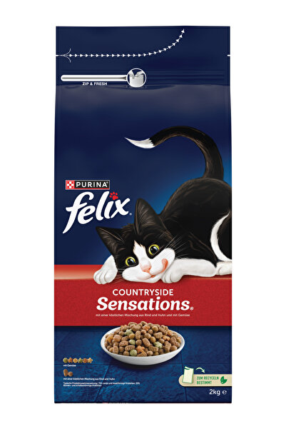 FELIX Sığır ve Tavuk Etli Kuru Kedi Maması 2 Kg.