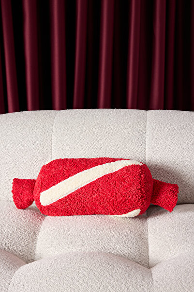 TRENDYOLMİLLA HOME Candy Shaped Christmas Themed Stuffed Throw Pillow Tphaw26Kkk00005