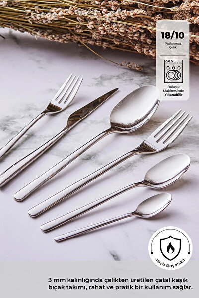 Emsan Elegance Bello 84 Parça 12 Kişilik Çatal Kaşık Bıçak Seti Lüks Kutulu