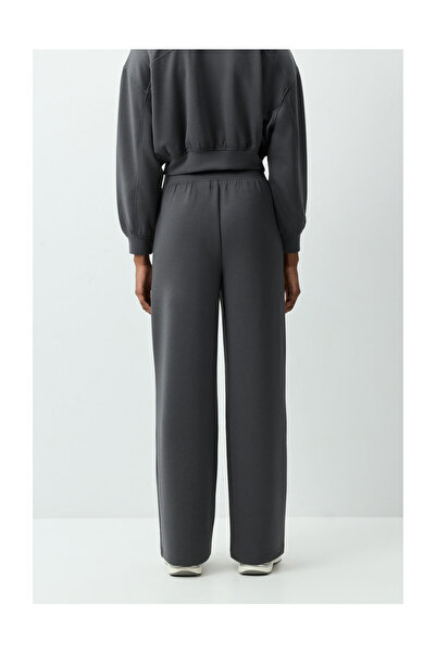 LEFTIES Dámské (GYM) rovné kalhoty z modalu s efektem a detaily.