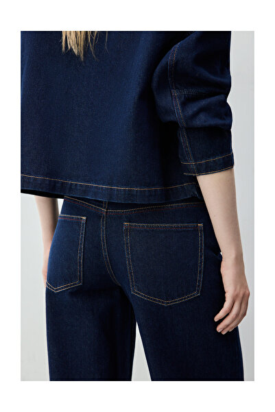 LEFTIES Női FSIA széles szárú, alacsony derekú, TEJ anyagú nadrág