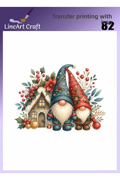 LİNEART طباعة نقل حراري بنمط جندي السنة الجديدة ونقل الأقمشة رقم: KMŞ82-18x20 سم