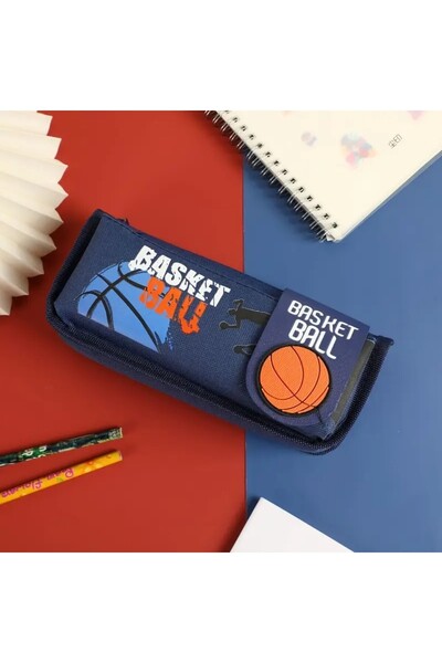 GlassySKY Suport pentru creion cu 2 straturi cu tematică de baschet în stil n...