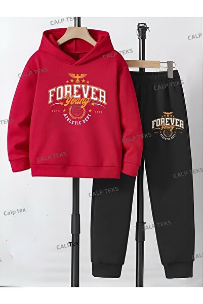 CALP TEKS SET DE PENTRU COPII CU GLUGĂ, PĂTRAT DIN BUMBAC GROASĂ, CU INSERȚIE...