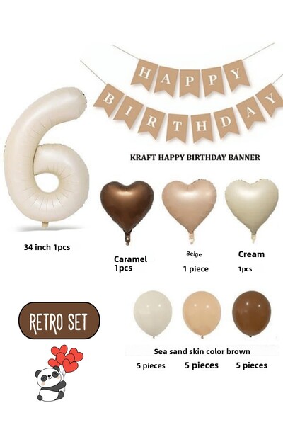 Bunloon Retro 6Th Birthday Set