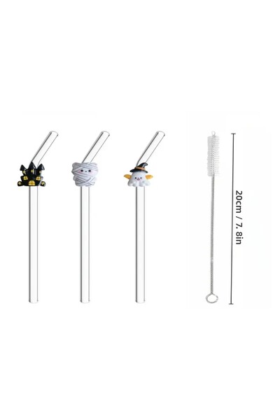 Miki & Miki Halloween - Halloween - Horror - Fairy - Mummy - Castle - Castle - Reed Glass Straw 1 Piece
