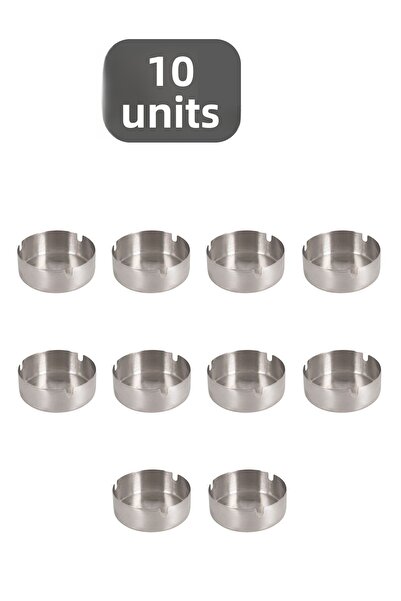 mucit home Σετ τασάκι Μεταλλικό Τασάκι από ανοξείδωτο ατσάλι 10 τεμαχίων