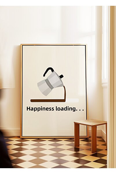ARTHOUSECOLLECTIVE Happiness Loading - Poster Minimal Mokapod Coffee - Poster fără cadru în dimensiunea picturii