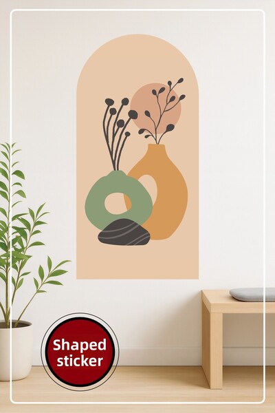 KOSS Dijital Autocolant decorativ de perete în formă ovală, modern, minimalis...