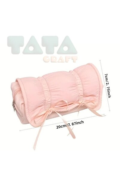 TATA CRAFT Charmli Stationery Makeup Organization Pen Holder with Large Capacity Ribbon Cover