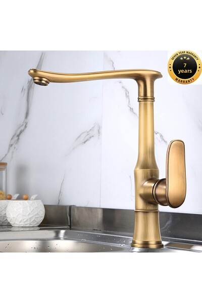 OEM Kitchen Sink Faucet Antique Color Rustic Model Imported 7 Years Warranty Imported