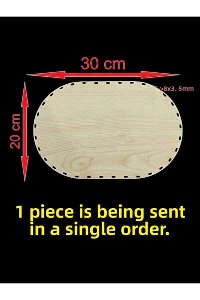 ASUDE HEDİYELİK Wooden Cream 30X20 cm 1 Piece Raddan Basket Bamboo Tray Botto...