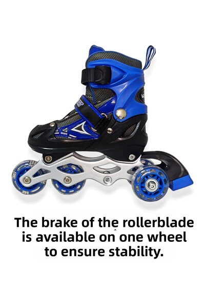 Brother Toys Children's Roller Skates with Bag and Lighted Numbers, Adjustable Size, Single Row and 2+1+1 Wheel Skates, Pink, Red, Blue