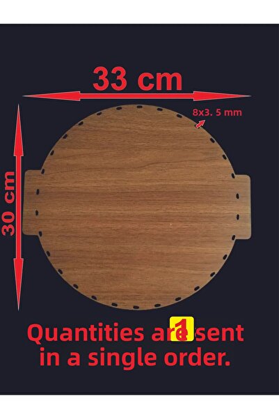 ASUDE HEDİYELİK Tavă din bambus Raddan 33x30 cm cu mâner din nuc, 1 bucată, p...