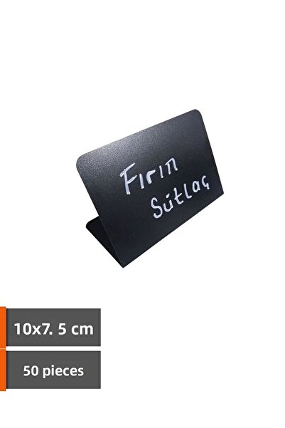 Şeffaf Etiket 50 de bucăți etichete negre pentru tablă, ușor de șters, 10x7 c...