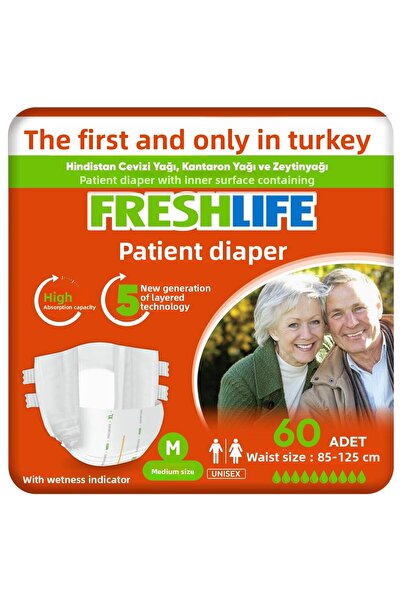 Freshlife 2-Pack Medium Waistband Adult Diapers 30X2 (60 Pieces)