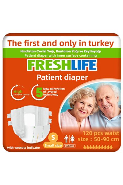 Freshlife 4-Pack Small Waistband Adult Diapers 30X4 (120 Pieces)