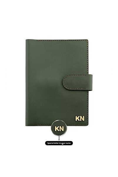 twingold A5 Notebook and Agenda Cover - 100% Tiesto Leather - Ko10002 - Khaki
