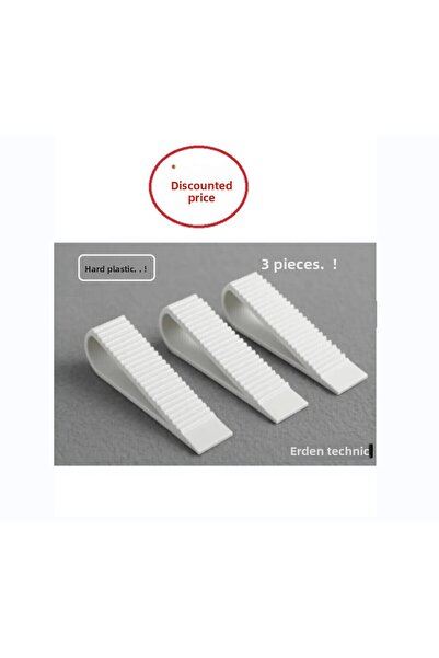 Universal Door Stopper - 3 Pieces Gradual Door Holder - Door Holder Apparatus Hard Plastic White Color