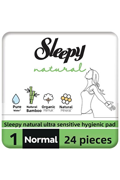 Sleepy فوط صحية طبيعية فائقة الحساسية عادية 24 قطعة