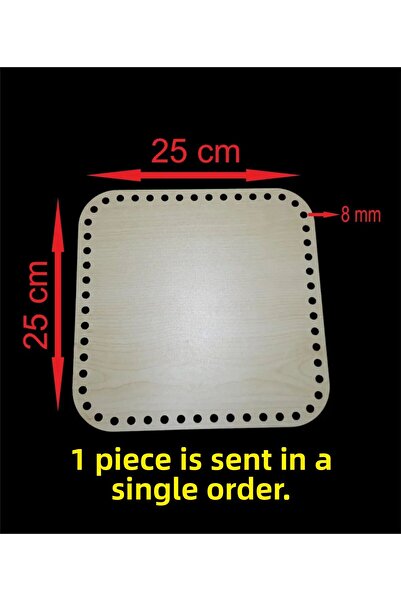 ASUDE HEDİYELİK Placă pătrată din lemn 25 cm 1 buc. Tavă din bambus Placă de ...