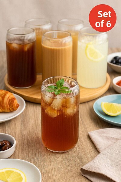 Open Home Concept 6 Borosilicate Presentation Cups, Coffee Cups, Heat Resistant Cups (500 ml) Coollime
