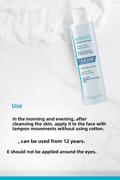 Ducray Keracnyl Tonic for Oily and Acne Prone Skin 200 ml