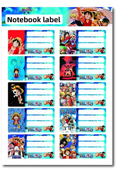 cakaybu ملصق دفتر ملاحظات لوفي من ون بيس