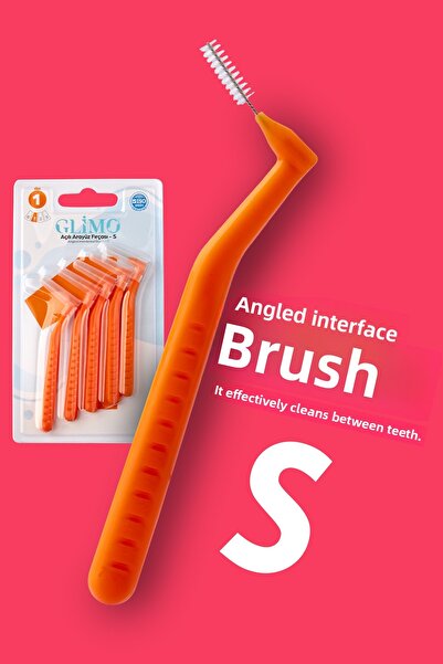 Glimo Sensitive Cleaning 5Pcs S Angled Interface Brush Gum Friendly Anti Plaque