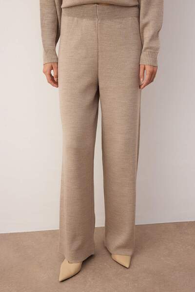 Trendyol Modest Mink Sequin Detailed Knitwear Bottom - Top Set Tctaw26Us00033