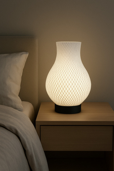 Generic Dekoratif Masa Lambası Modern Desen – E27 Ampul Uyumlu, PLA Malzemeli Gece Lambas