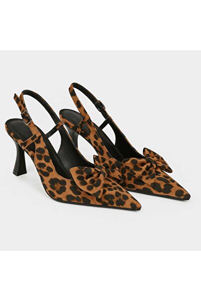 Mira style كعب مزين بفيونكة ليلية زرقاء (9 سم)