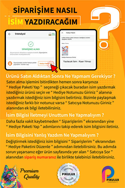 Pikulux Premium Quality 250 Adet Kişiye Özel İsimli Defter Kalem Okul Etiketi Suya Dayanıklı Orafol PVC Folyo Etiket