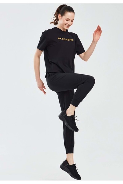 SKECHERS Graphic Tee W Short Sleeve T-Shirt S241012 Kadın Tişört SİYAH