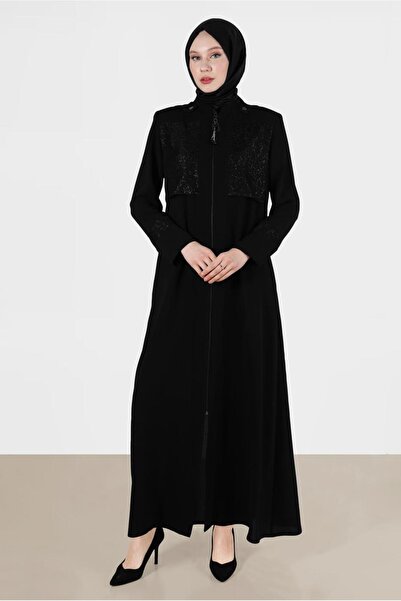 Alvina PARLAK KUMAŞ DETAYLI FERMUARLI PARDESÜ 10535