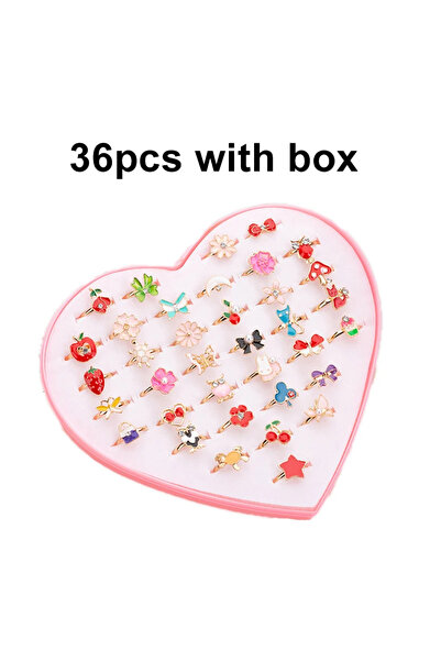 Choice4 36 قطعة مع صندوق A1 10/20/36 قطعة حلقات لطيفة قابلة للتعديل للأطفال ا...