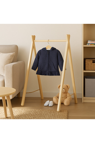 pinoxi Natural Ahşap Askılık Çocuk Askılık Ayaklı Askılık Bebek Askılık Çoçuk Odası Bebek Odası