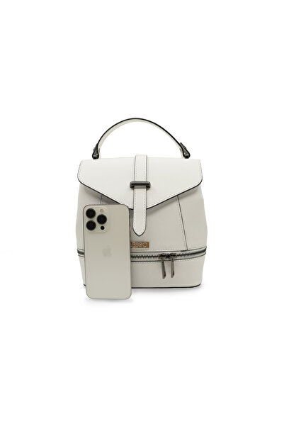 BESSO Dinamica Urbana genuine leather backpack White