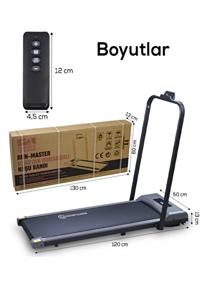 DEMPOWER Bluetoothlu , Uygulamadan Ayarlanabilir Uzaktan Kumandalı Yürüme Ve Koşu Bandı