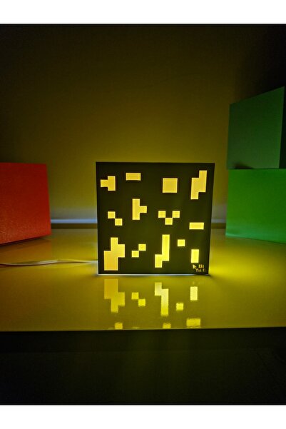 Store Özelleştirilebilir Minecraft Dekoratif Küp Masa Ve Gece Lambası