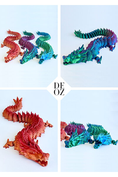DEOZ3D تمثال التنين ذو الشفرة المفصلية - تمثال التنين القابل للجمع مقاس 36 سم
