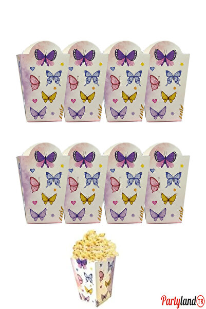 PartylandTR Kelebek Butterfly Mısır Kutusu 8 Adet