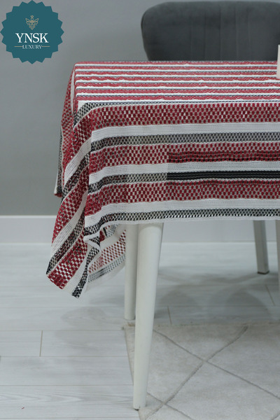 YNSK Luxury |   French Floral Patterned Lace Guipure Fabric Table Cloth