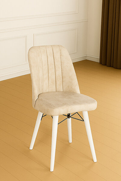 MEDA CONCEPT Sandalye Kare Gold Mutfak Sandalyesi Yemek Masası Sandalyesi 1 Adet