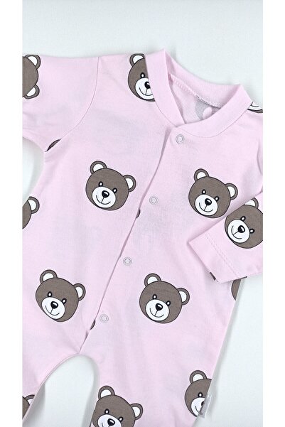 Nayinom Hobbe Baby Teddy Bear Romper 3-6-9 Months, Soft Textured Romper, Baby Romper