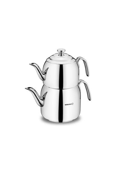 KORKMAZ طقم أباريق شاي دروبا متوسط ​​الحجم. سعة ٠.٧ لتر / ١.٦ لتر / A056